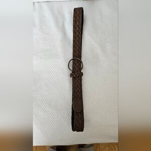 Braided Brown Leather Belt